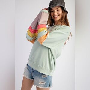 Easel Color Block Sweatshirt,  Brand New, Size Small.